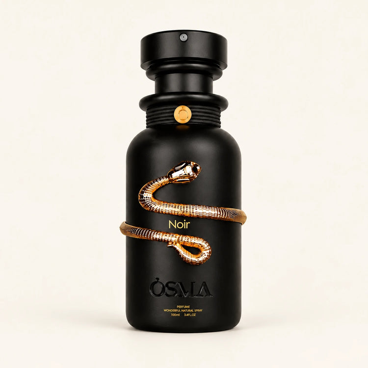 OSMA Noir Eau de Parfum 100ml on a plain ivory studio background