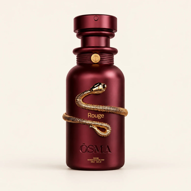 OSMA Rouge Eau de Parfum 100ml on a plain ivory studio background