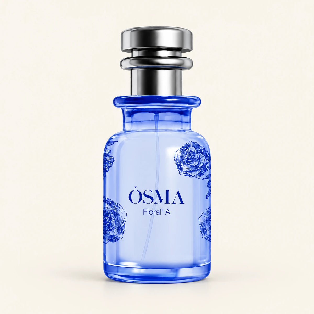 OSMA Floral A Eau de Parfum 75ml on a plain ivory studio background
