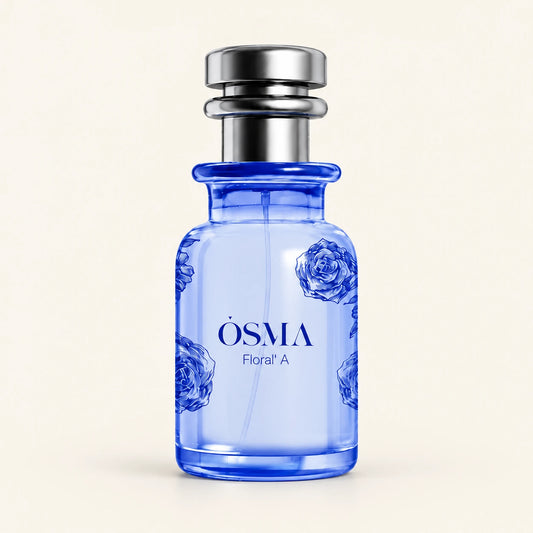 OSMA Floral A Eau de Parfum 75ml on a plain ivory studio background