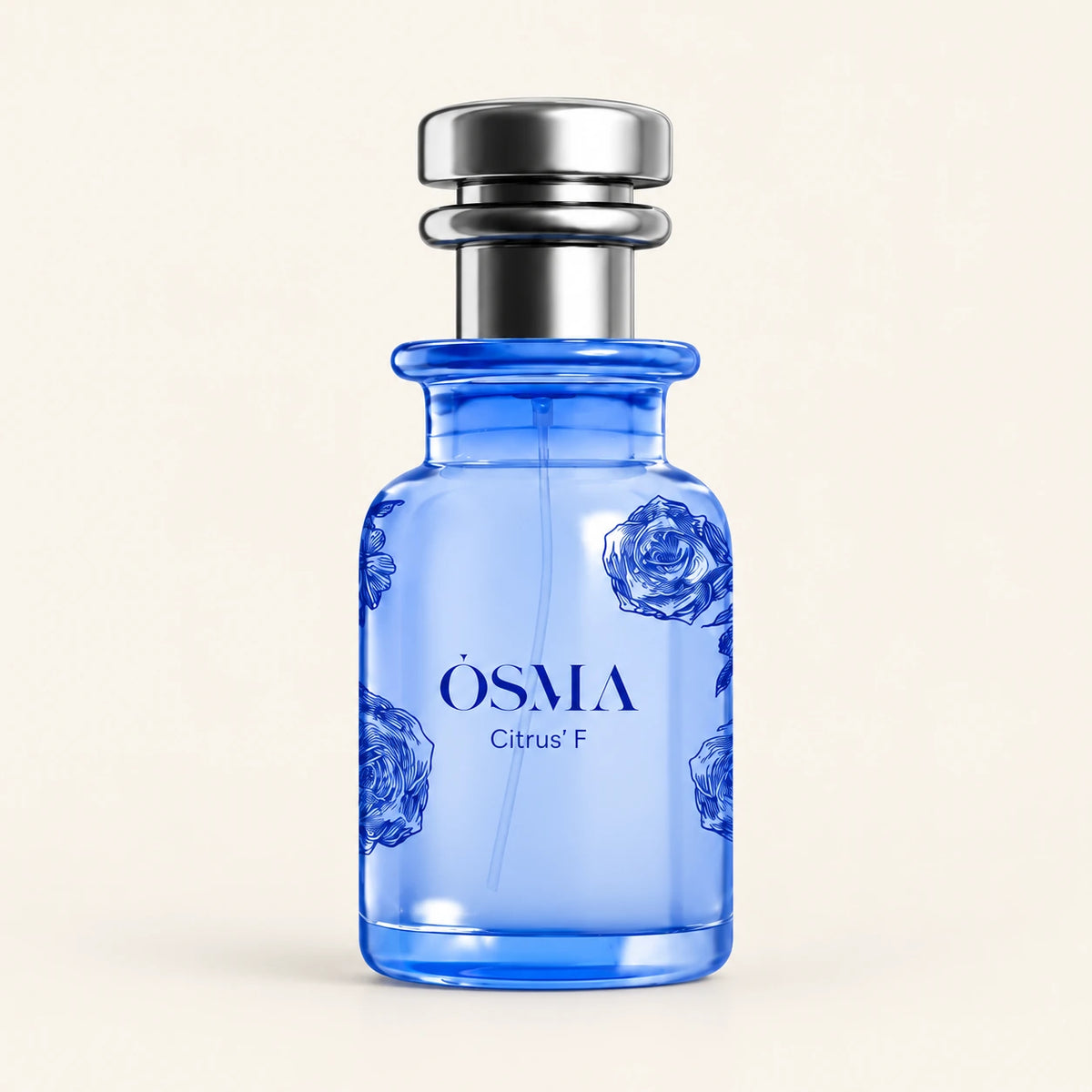 OSMA Citrus F Eau de Parfum 75ml on a plain ivory studio background