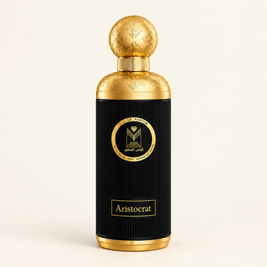 ALMAS Aristocrat Eau de Parfum 200ml on a plain ivory studio background