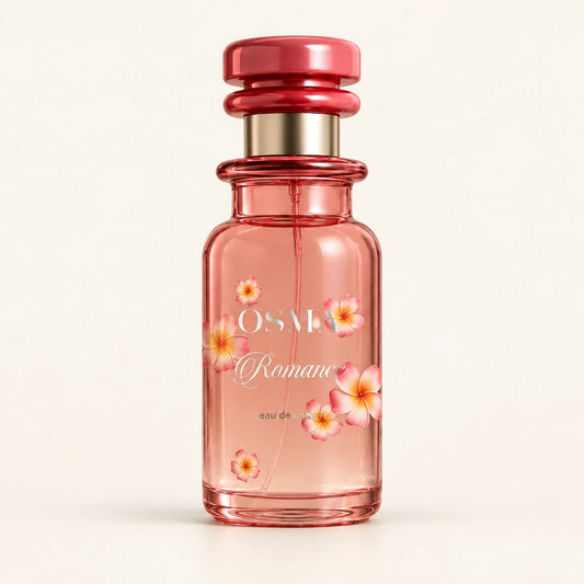 OSMA Romance Eau de Parfum 150ml on a plain ivory studio background