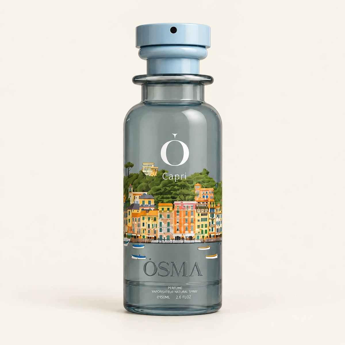 OSMA Capri Eau de Parfum 150ml on a plain ivory studio background
