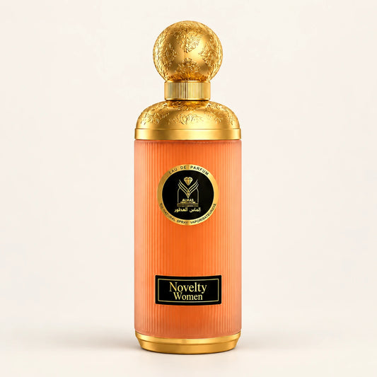 ALMAS Novelty Women Eau de Parfum 200ml on a plain ivory studio background
