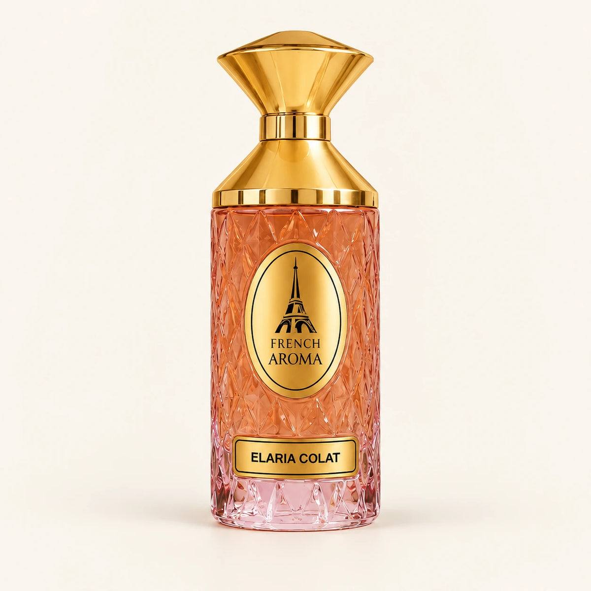 French Aroma Elaria Colat Extrait de Parfum 100ml on a plain ivory studio background