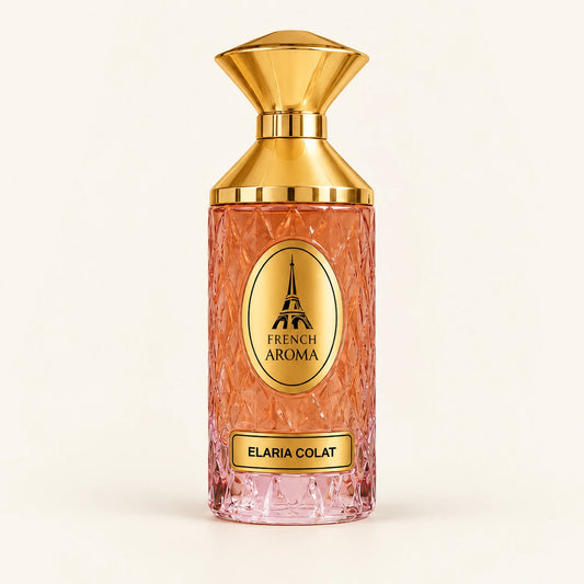 French Aroma Elaria Colat Extrait de Parfum 100ml on a plain ivory studio background