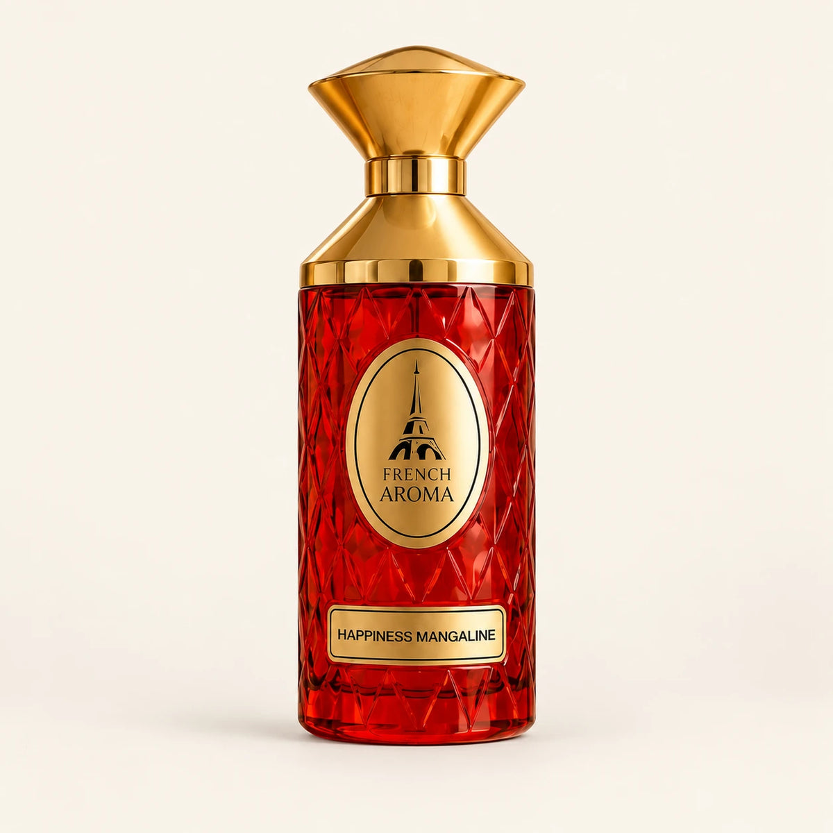 French Aroma Happiness Magaline Extrait de Parfum 100ml on a plain ivory studio background