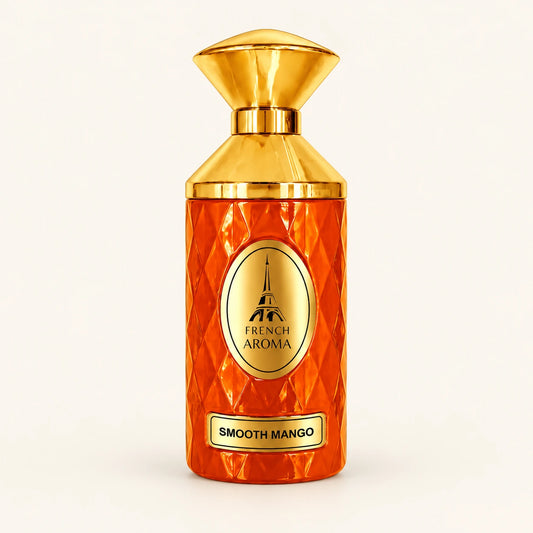 French Aroma Smooth Mango Extrait de Parfum 100ml on a plain ivory studio background