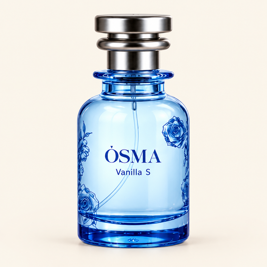 OSMA Vanilla S Eau de Parfum 75ml on a consistent ivory studio background