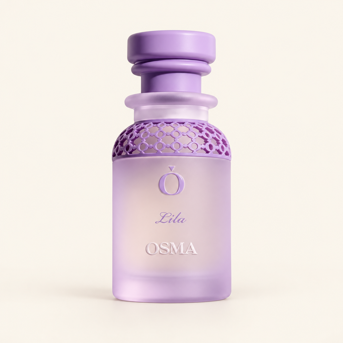 OSMA Lila Eau de Parfum 75ml on a consistent ivory studio background