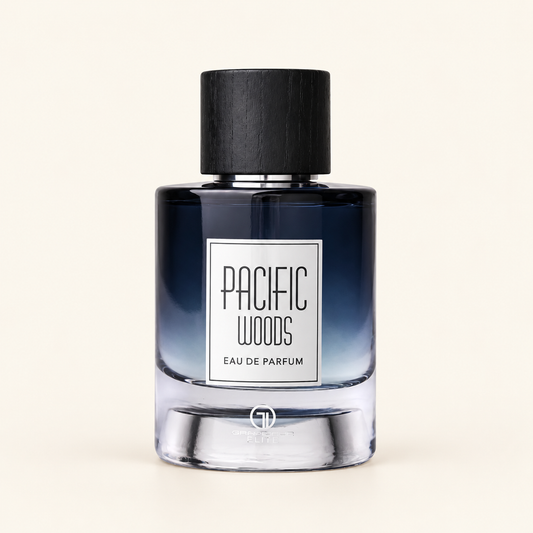 Grandeur Elite Pacific Woods Eau de Parfum 100ml on a consistent ivory studio background